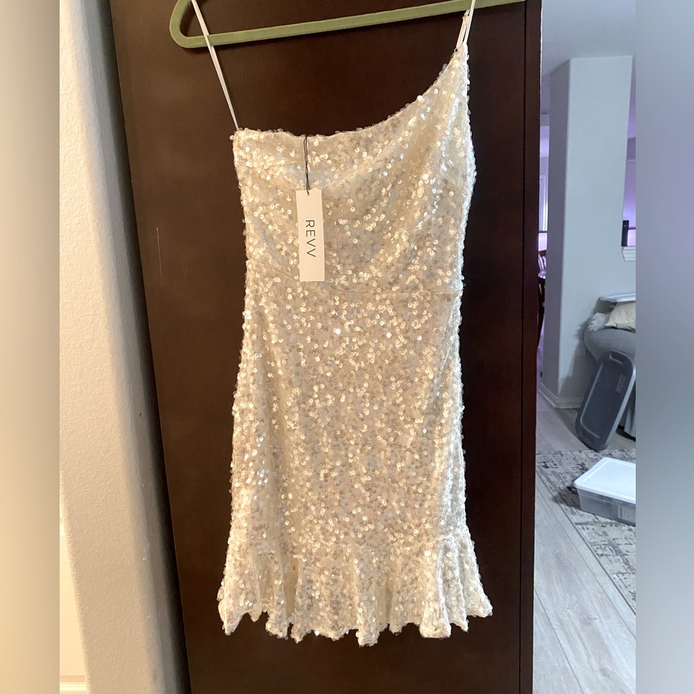 Revolve Sequin Dress -  1 shoulder with tags